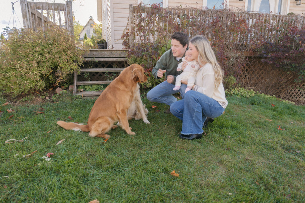 PEI family session at home with dogs 